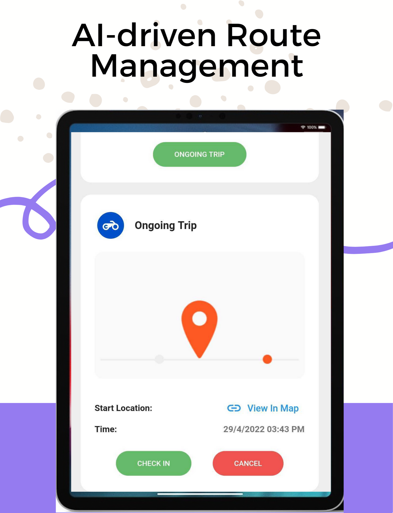 screenshot of Field Force Monitor App